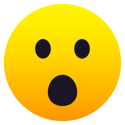 Face with Open Mouth as drawn by JoyPixels in 6.6