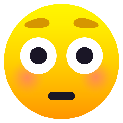 Flushed Face as drawn by JoyPixels in 6.6