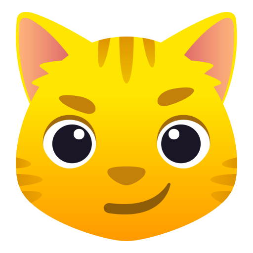 Cat with Wry Smile as drawn by JoyPixels in 6.6