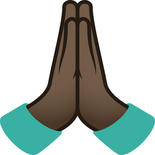 Folded Hands: Dark Skin Tone, the previous design