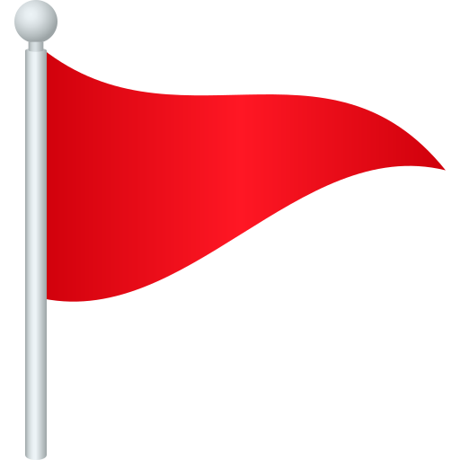 Triangular Flag as drawn by JoyPixels in 6.6