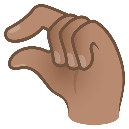 Pinching Hand: Medium Skin Tone, the previous design