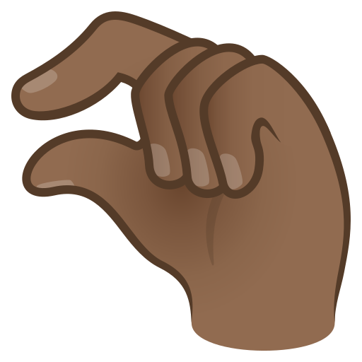 Pinching Hand: Medium-Dark Skin Tone, the previous design