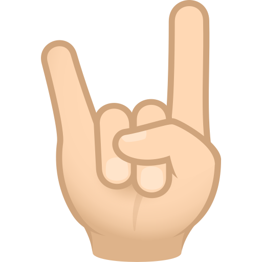 Sign of the Horns: Light Skin Tone, the previous design