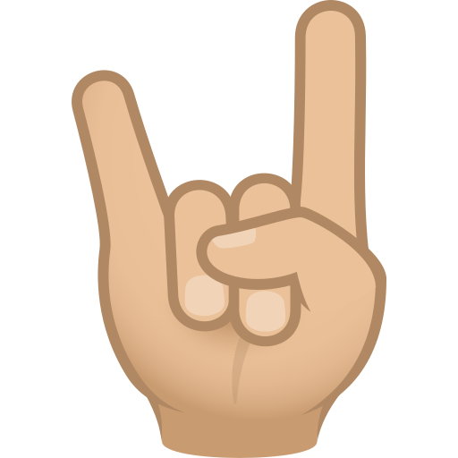 Sign of the Horns: Medium-Light Skin Tone, the previous design