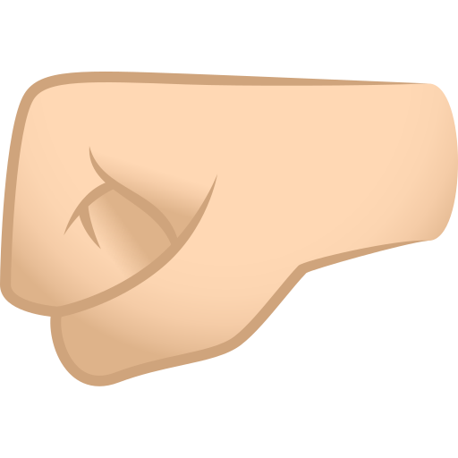 Left-Facing Fist: Light Skin Tone, the previous design