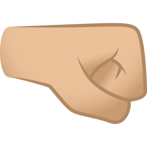 Right-Facing Fist: Medium-Light Skin Tone, the previous design