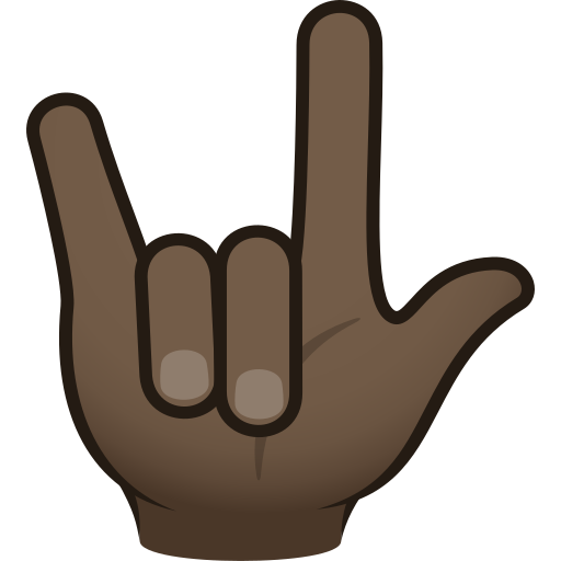 Love-You Gesture: Dark Skin Tone, the previous design