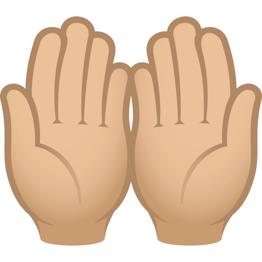 Palms up Together: Medium-Light Skin Tone, the previous design