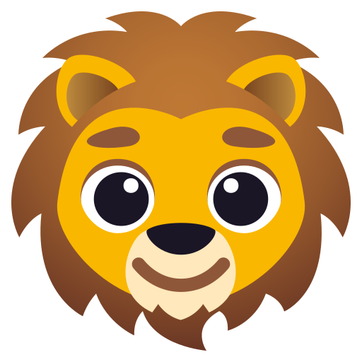 Lion as drawn by JoyPixels in 6.6