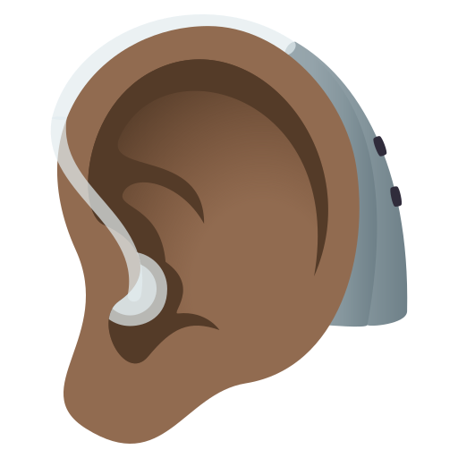 Ear with Hearing Aid: Medium-Dark Skin Tone, the previous design
