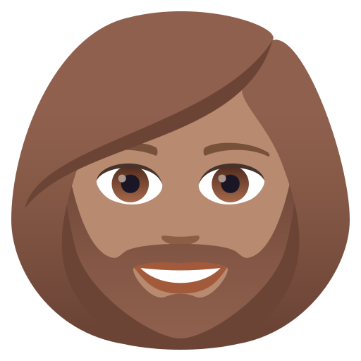 Woman: Medium Skin Tone, Beard, the previous design