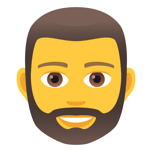 Man: Beard as drawn by JoyPixels in 6.6