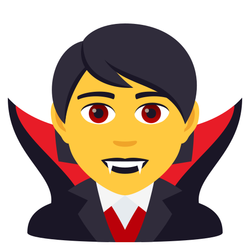Vampire as drawn by JoyPixels in 6.6
