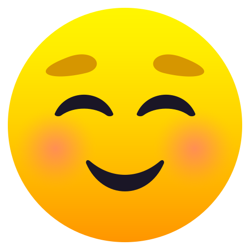 Smiling Face as drawn by JoyPixels in 6.6