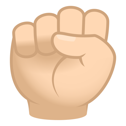 Raised Fist: Light Skin Tone, the previous design