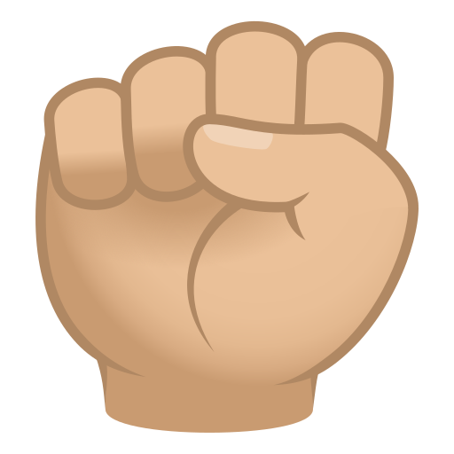 Raised Fist: Medium-Light Skin Tone, the previous design