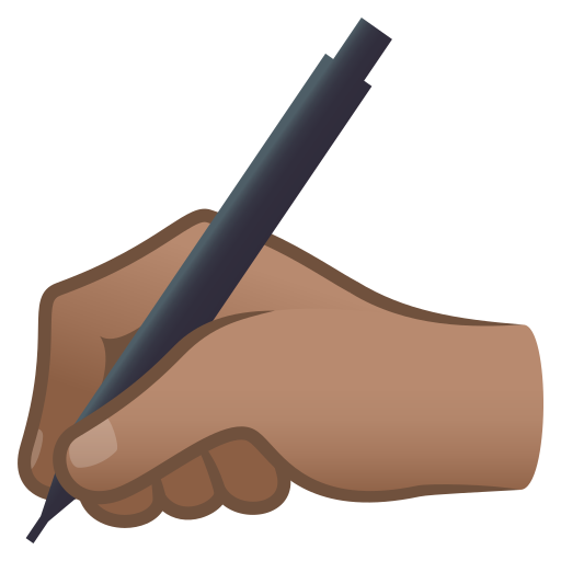 Writing Hand: Medium Skin Tone, the previous design