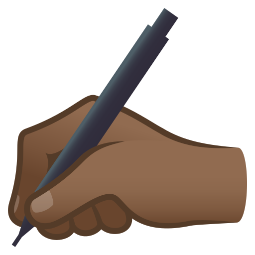 Writing Hand: Medium-Dark Skin Tone, the previous design