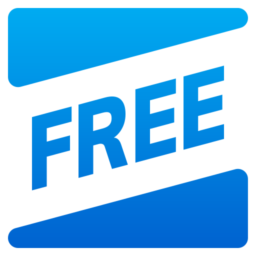 Pulsante FREE as drawn by JoyPixels in 7.0