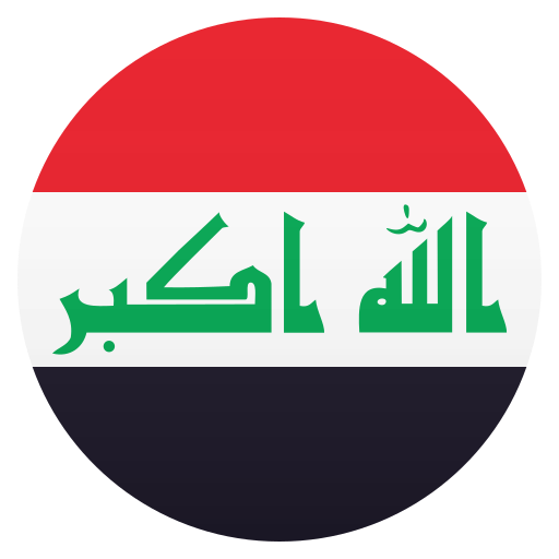 Flag: Iraq as drawn by JoyPixels in 7.0