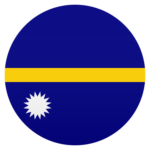 Flag: Nauru as drawn by JoyPixels in 7.0