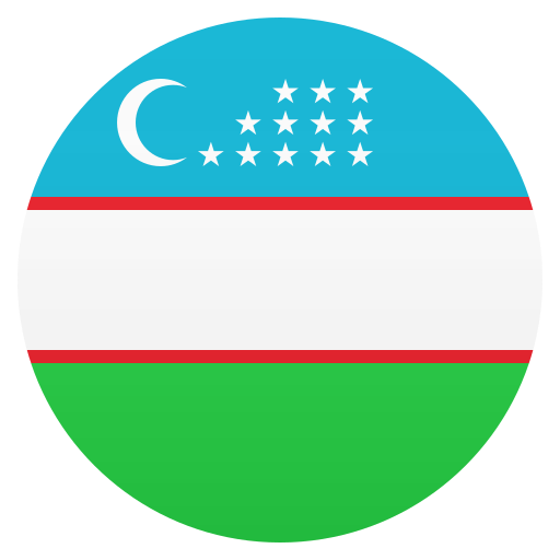 Flag: Uzbekistan as drawn by JoyPixels in 7.0