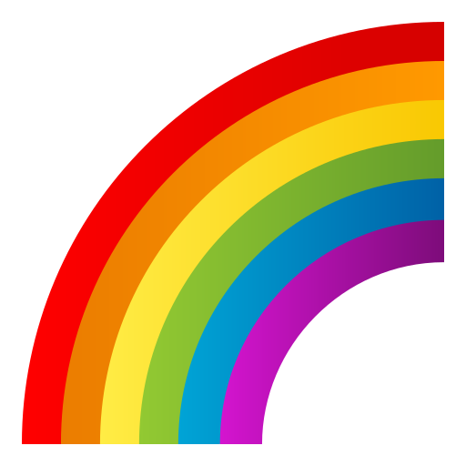 Rainbow as drawn by JoyPixels in 7.0