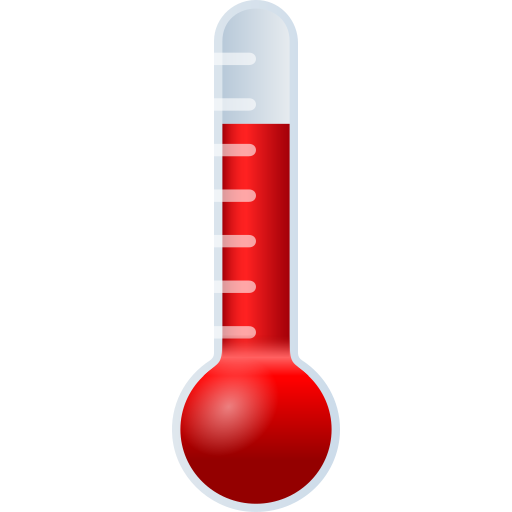 Thermometer as drawn by JoyPixels in 7.0