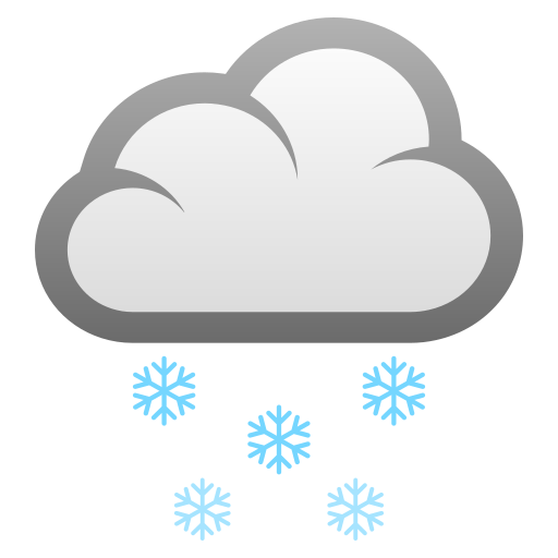 Cloud with Snow as drawn by JoyPixels in 7.0