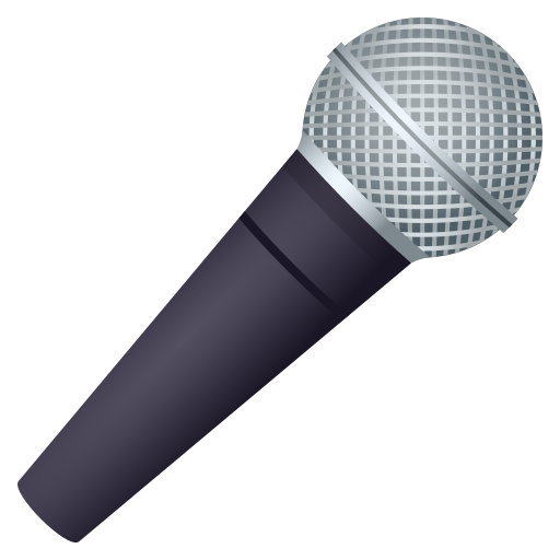 Microphone as drawn by JoyPixels in 7.0