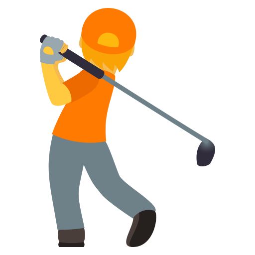 Person Golfing as drawn by JoyPixels in 7.0