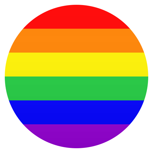 Rainbow Flag as drawn by JoyPixels in 7.0