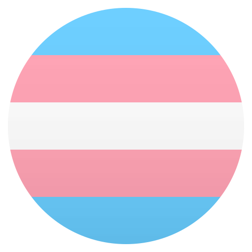 Transgender Flag as drawn by JoyPixels in 7.0