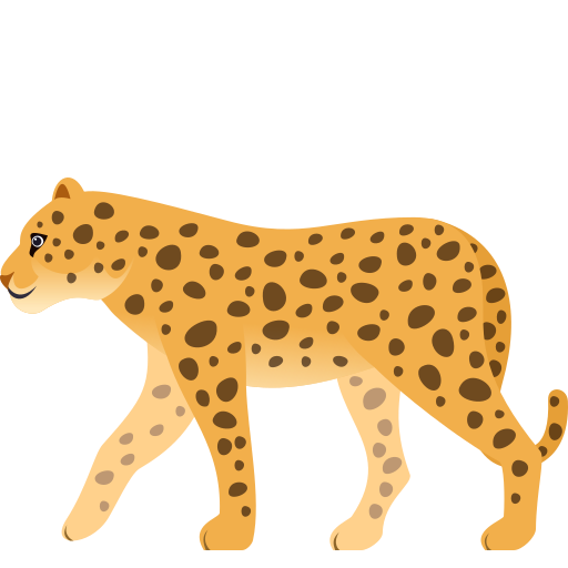 Leopard as drawn by JoyPixels in 7.0