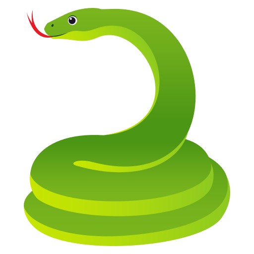 Snake as drawn by JoyPixels in 7.0