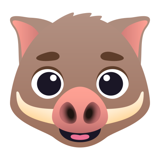 Boar as drawn by JoyPixels in 7.0