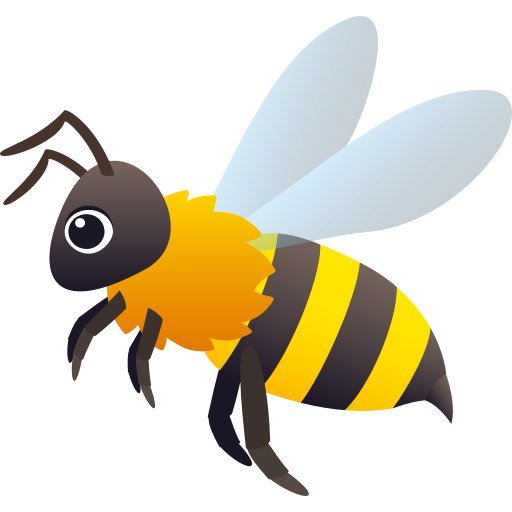 Honeybee as drawn by JoyPixels in 7.0