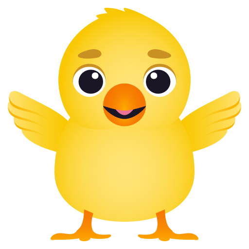 Front-Facing Baby Chick as drawn by JoyPixels in 7.0
