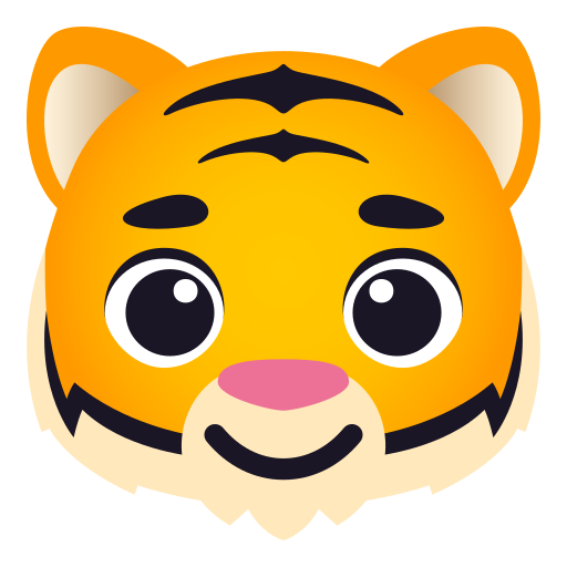 Tiger Face as drawn by JoyPixels in 7.0