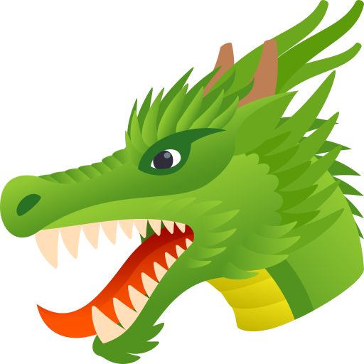ドラゴンの顔 as drawn by JoyPixels in 7.0