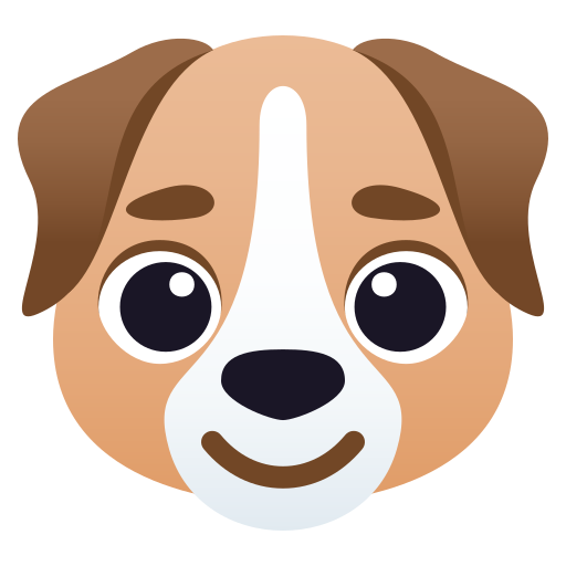Dog Face as drawn by JoyPixels in 7.0