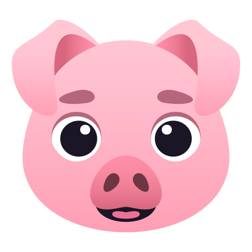Pig Face as drawn by JoyPixels in 7.0