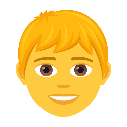 Boy as drawn by JoyPixels in 7.0