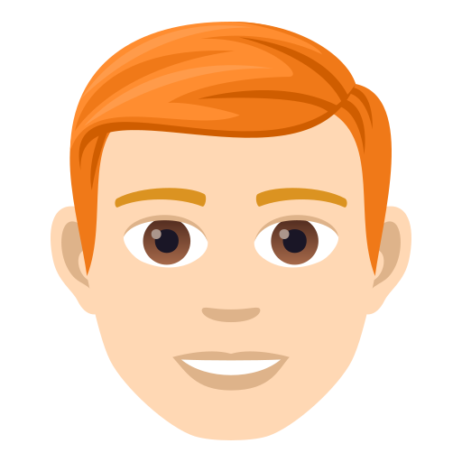 Man: Light Skin Tone, Red Hair, the design in this release