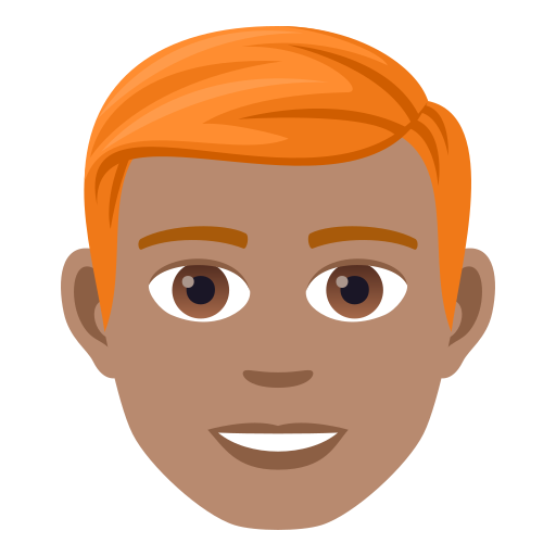 Man: Medium Skin Tone, Red Hair, the design in this release