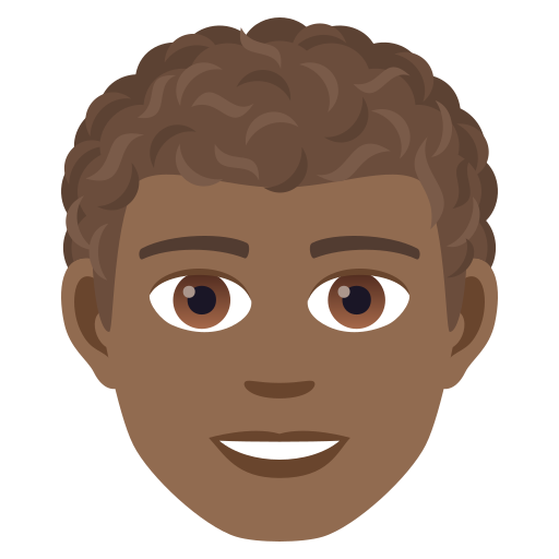Man: Medium-Dark Skin Tone, Curly Hair, the design in this release