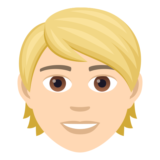 Person: Light Skin Tone, Blond Hair, the design in this release