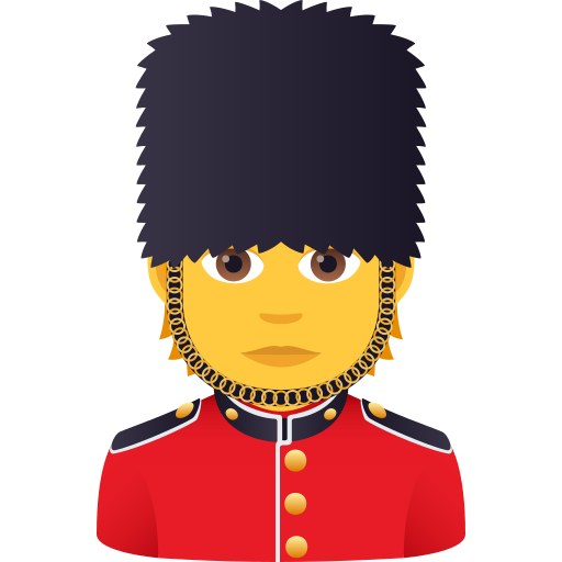 Guard as drawn by JoyPixels in 7.0
