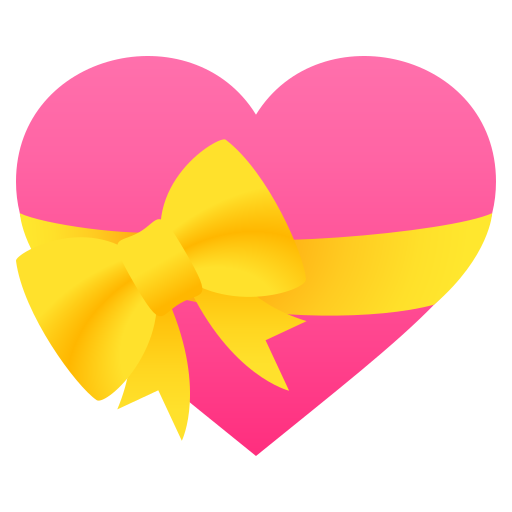 Heart with Ribbon as drawn by JoyPixels in 7.0